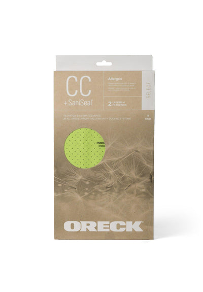 Oreck AK1CC6A Certified Replacement CC Green Select Filtration Paper Bag (6-Pack)