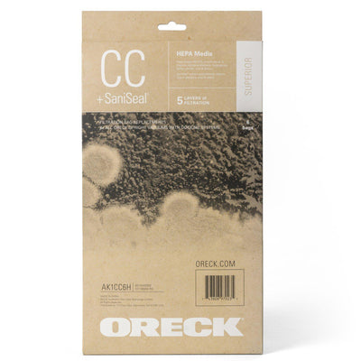 Oreck AK1CC6H Certified Replacement Paper Bag CC Purple Superior Filtration 6-Pack